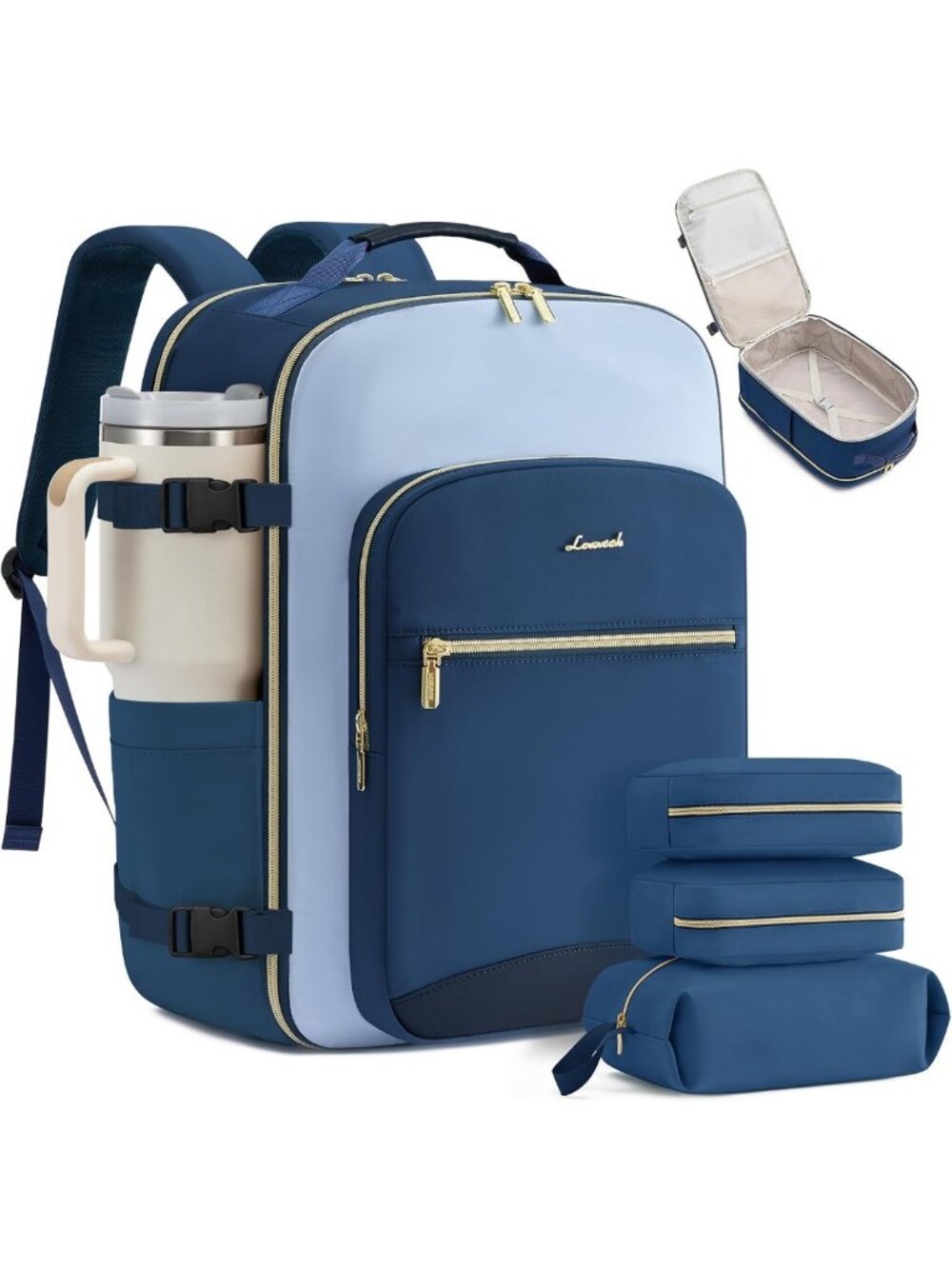 Large Waterproof Travel Backpack for Women, 56L Carry-On, Fits 18" Laptop